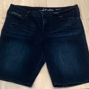 INC international concepts dark denim blue shorts.
